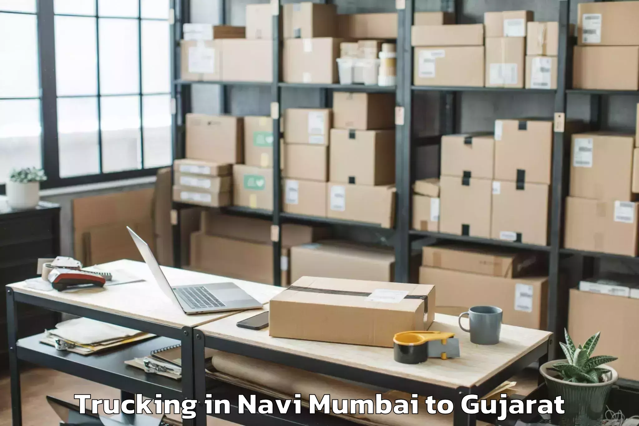 Comprehensive Navi Mumbai to Adalaj Trucking